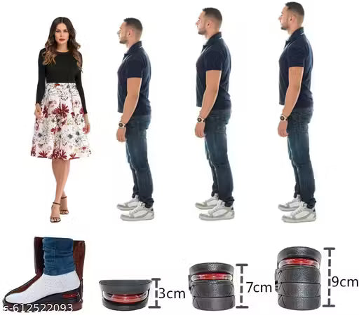 Height Increase Insoles for Men & Women | 4-Layer Lift Kit Up to 9 cm